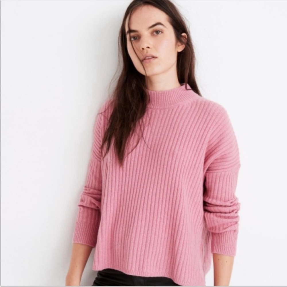 Madewell Pink Turtleneck Sweater